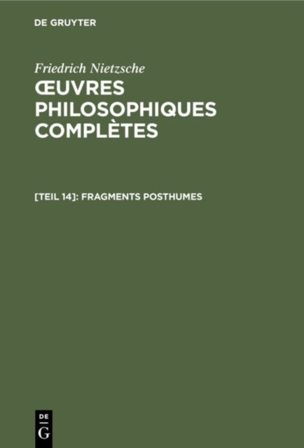 Fragments Posthumes