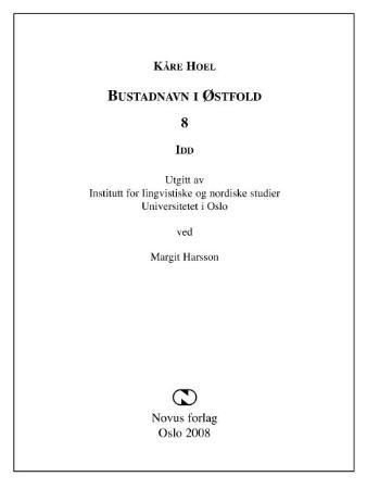 Bustadnavn i Østfold - 8 : Idd