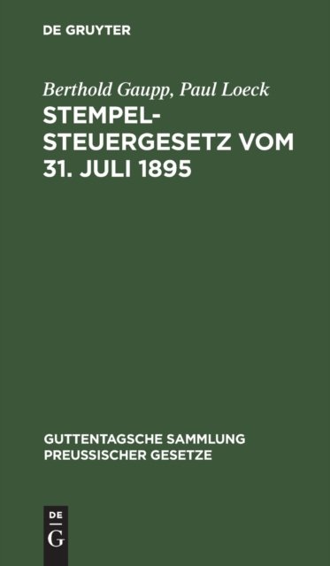 Stempelsteuergesetz vom 31. Juli 1895