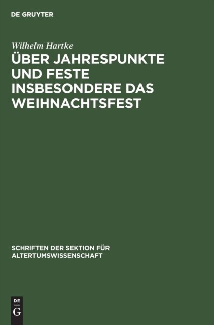 Uber Jahrespunkte Und Feste Insbesondere Das Weihnachtsfest
