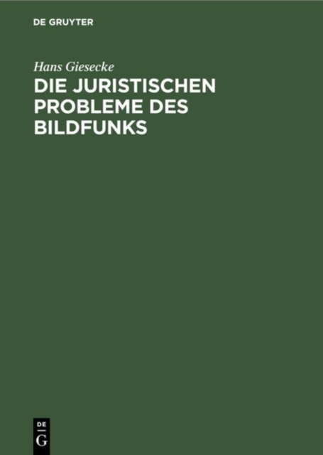 Die Juristischen Probleme Des Bildfunks