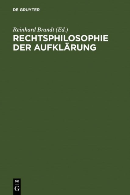 Rechtsphilosophie der Aufklarung
