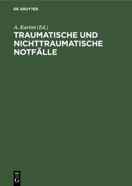 Traumatische und nichttraumatische Notfalle