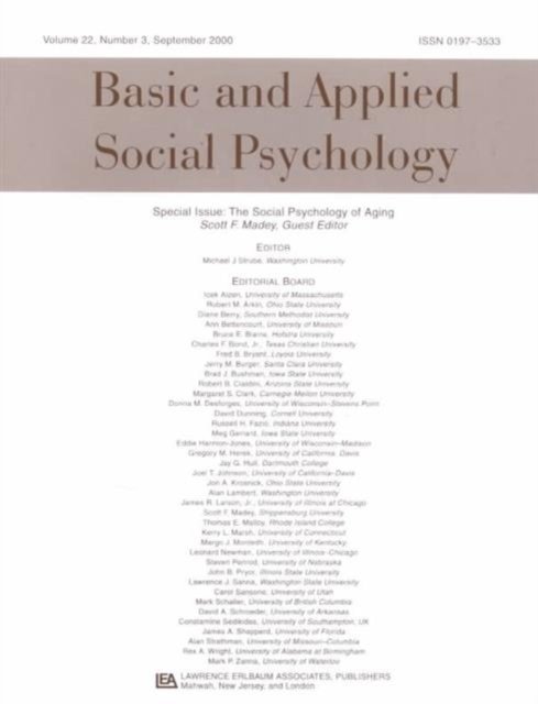 The Social Psychology of Aging