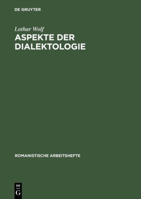Aspekte Der Dialektologie