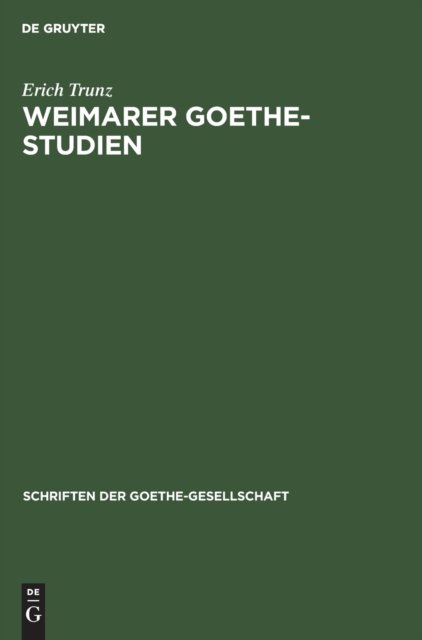 Weimarer Goethe-studien