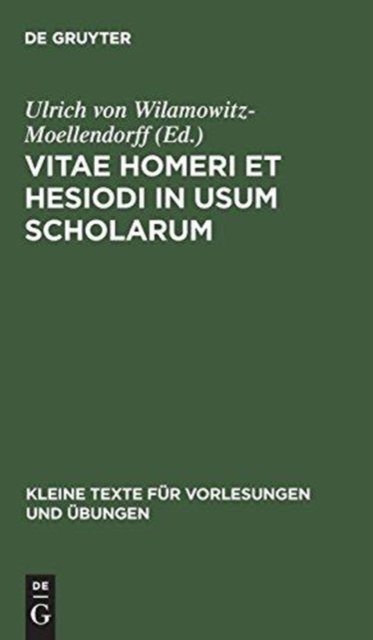 Vitae Homeri et Hesiodi in usum scholarum