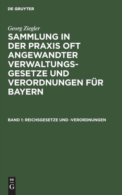 Reichsgesetze Und -Verordnungen