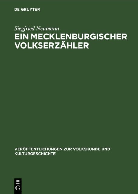 Ein Mecklenburgischer Volkserzahler