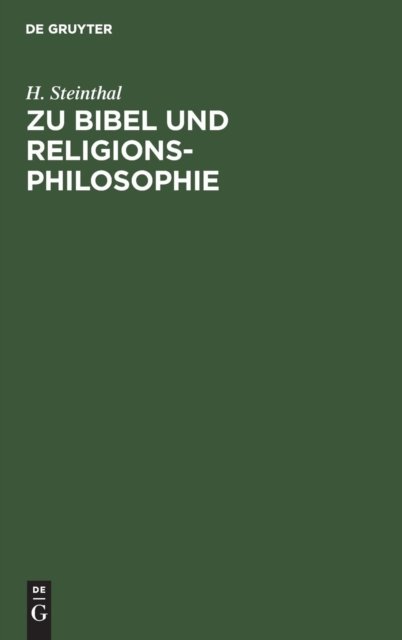 Zu Bibel Und Religionsphilosophie