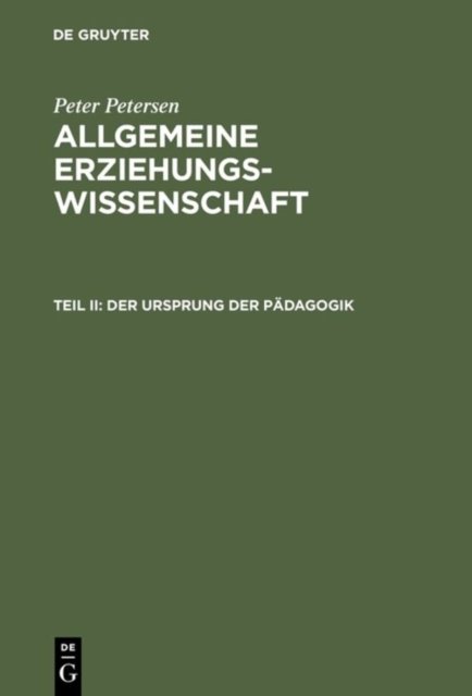Der Ursprung der Padagogik
