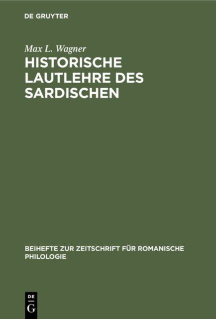 Historische Lautlehre Des Sardischen