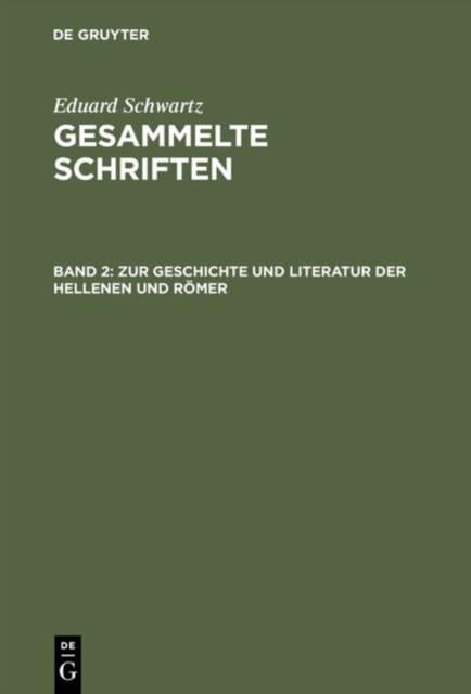Zur Geschichte und Literatur der Hellenen und Romer