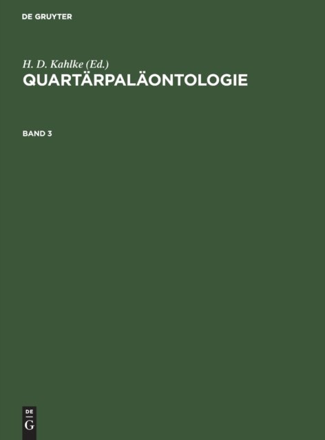 Quartarpalaontologie. Band 3