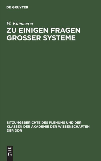 Zu Einigen Fragen Großer Systeme