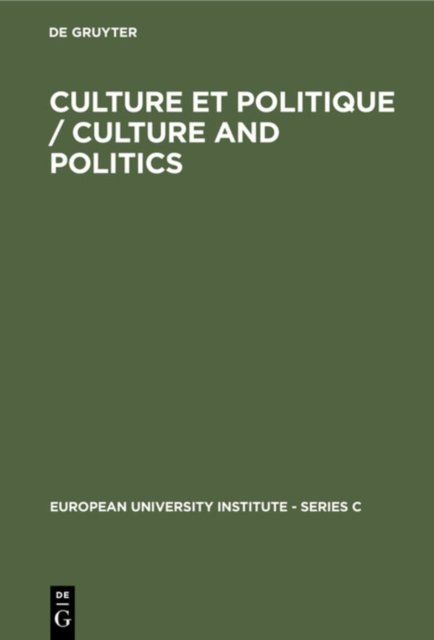 Culture et Politique / Culture and Politics