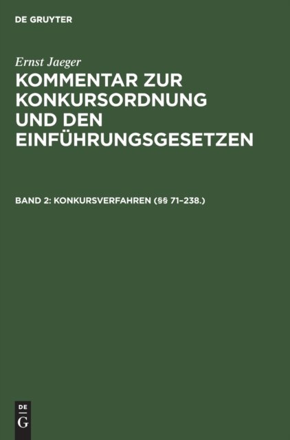 Konkursverfahren (§§ 71-238.)