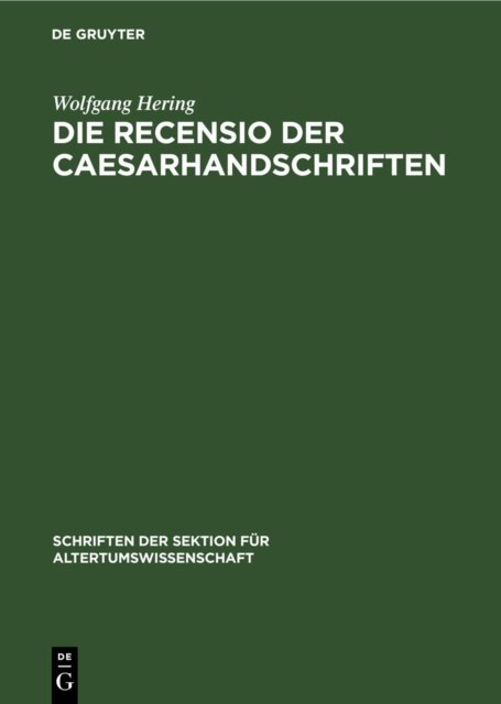 Recensio der Caesarhandschriften