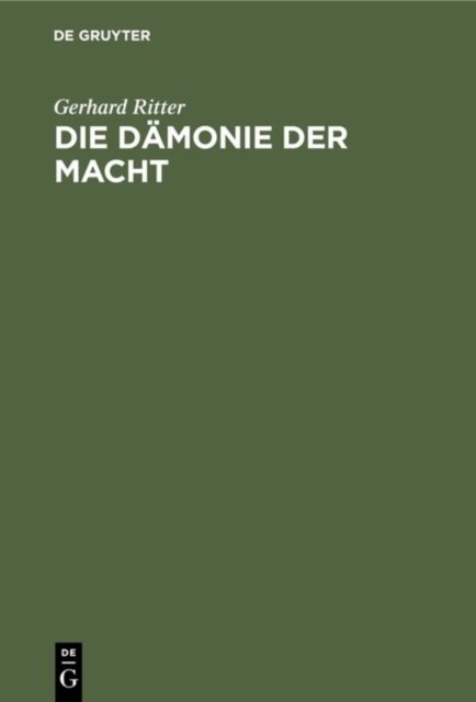 Die Damonie Der Macht