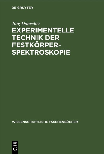 Experimentelle Technik Der Festkorperspektroskopie