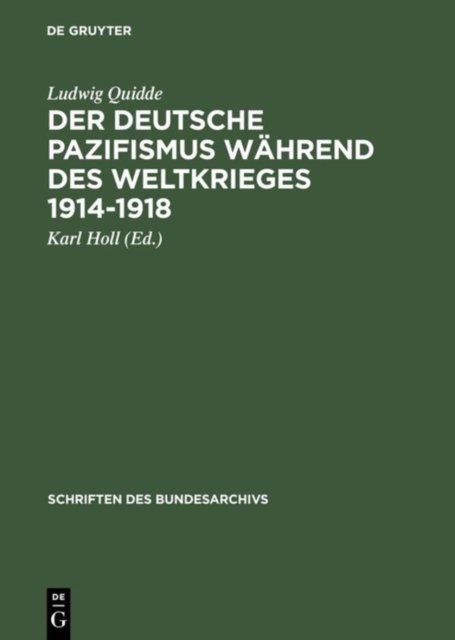 deutsche Pazifismus während des Weltkrieges 1914-1918