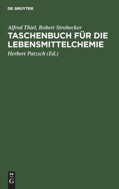Taschenbuch Fur Die Lebensmittelchemie