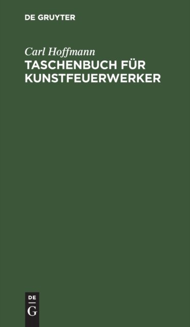 Taschenbuch Fur Kunstfeuerwerker