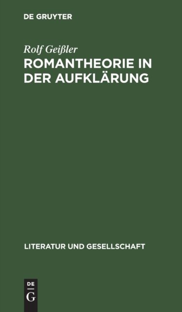 Romantheorie in Der Aufklarung