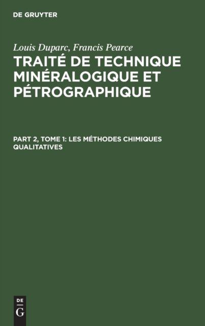 Les Methodes Chimiques Qualitatives