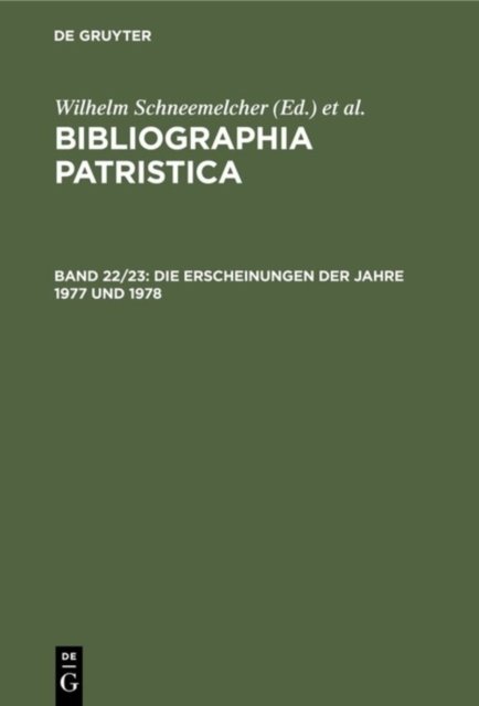 Die Erscheinungen Der Jahre 1977 Und 1978
