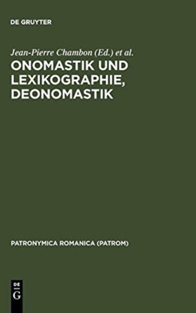 Onomastik und Lexikographie. Deonomastik