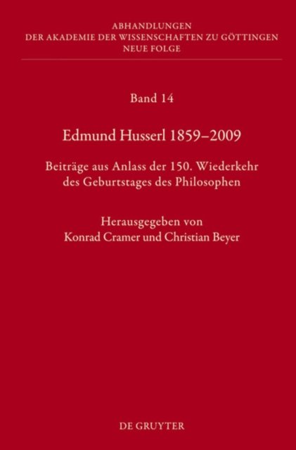 Edmund Husserl 1859–2009