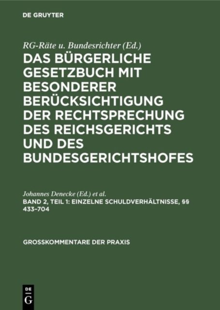 Einzelne Schuldverhaltnisse, §§ 433-704