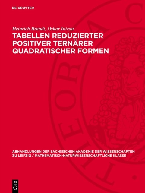 Tabellen reduzierter positiver ternärer quadratischer Formen
