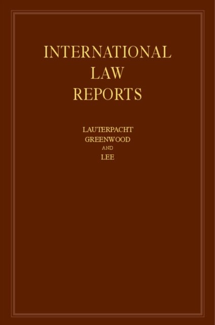 International Law Reports: Volume 165