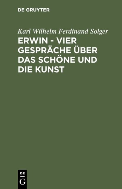 Erwin - Vier Gesprache Uber Das Schone Und Die Kunst