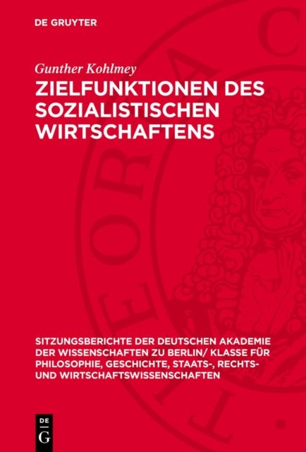 Zielfunktionen Des Sozialistischen Wirtschaftens