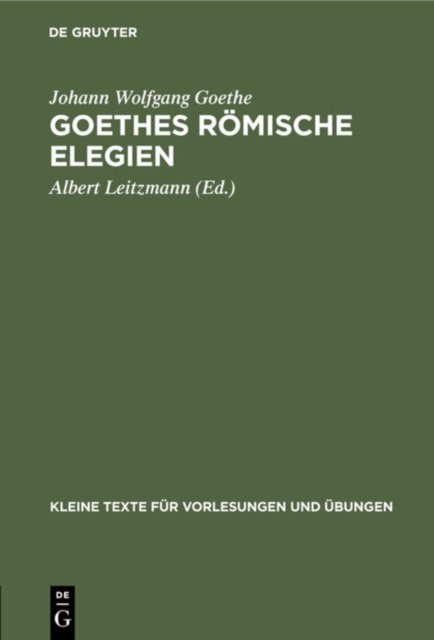 Goethes Romische Elegien