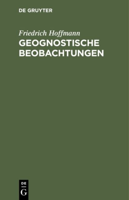 Geognostische Beobachtungen