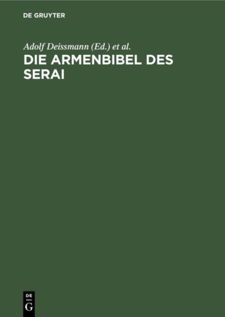 Armenbibel des Serai