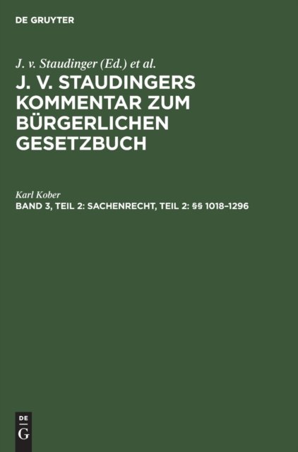 Sachenrecht, Teil 2: §§ 1018-1296