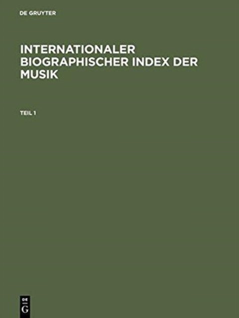 Internationaler Biographischer Index Der Musik