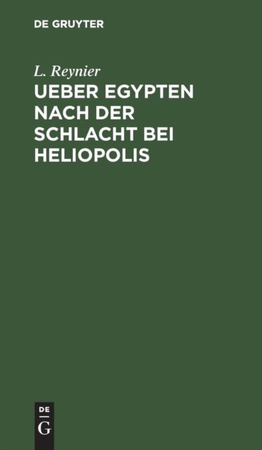 Ueber Egypten nach der Schlacht bei Heliopolis