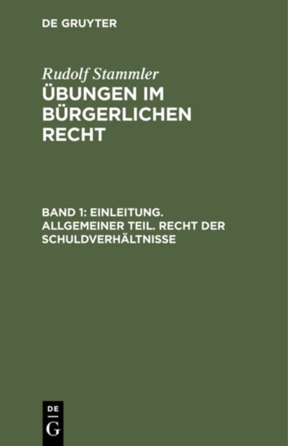 Einleitung. Allgemeiner Teil. Recht Der Schuldverhaltnisse