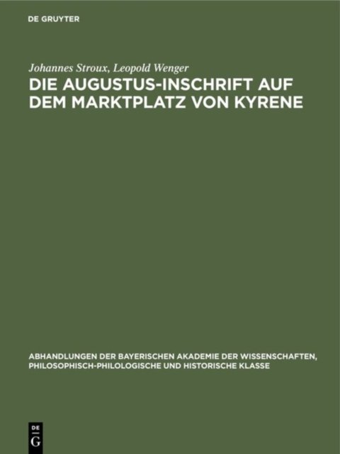 Augustus-Inschrift auf dem Marktplatz von Kyrene