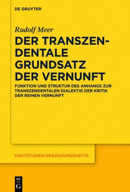Der transzendentale grundsatz der vernunft