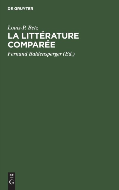La Litterature Comparee