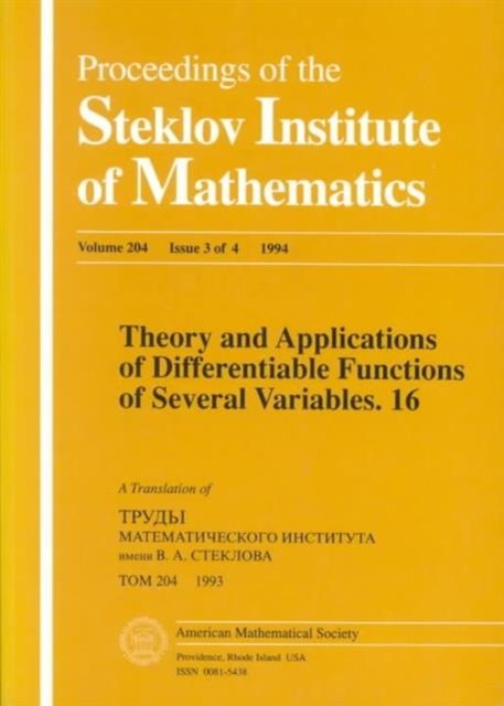 Theory and Applications of Differentiable Functions of Several Variables. 16