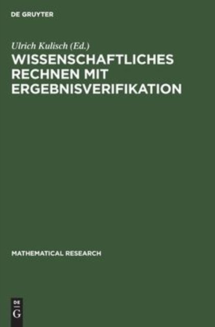 Wissenschaftliches Rechnen Mit Ergebnisverifikation