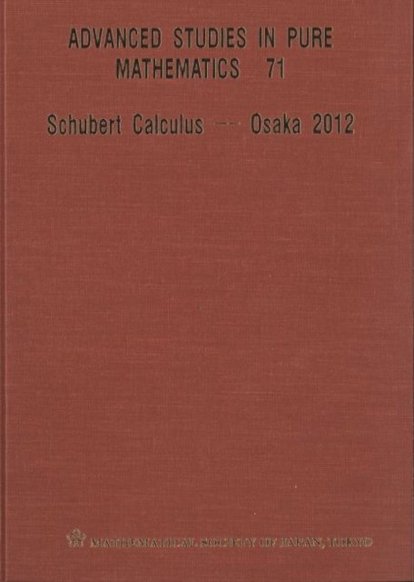 Schubert Calculus - Osaka 2012